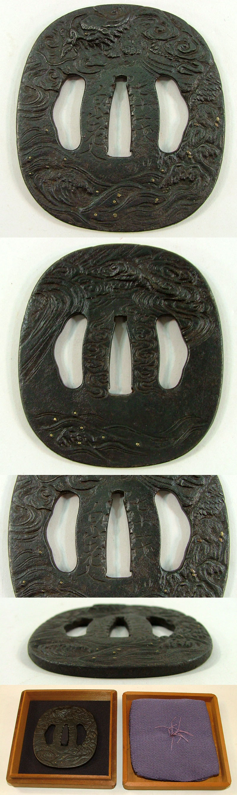 波龍図鐔 71才 白山老人 (白山子光長 豊川光長) Picture of parts