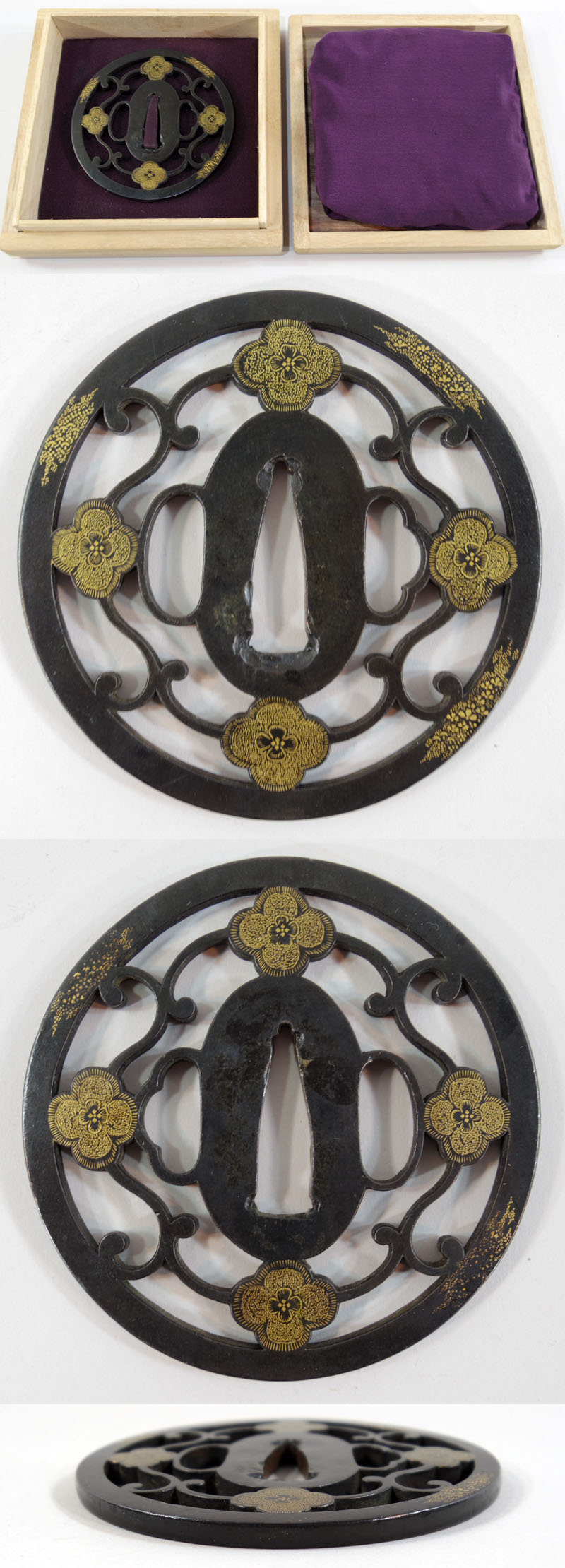 花唐草透鍔　無銘　京金工 Picture of parts