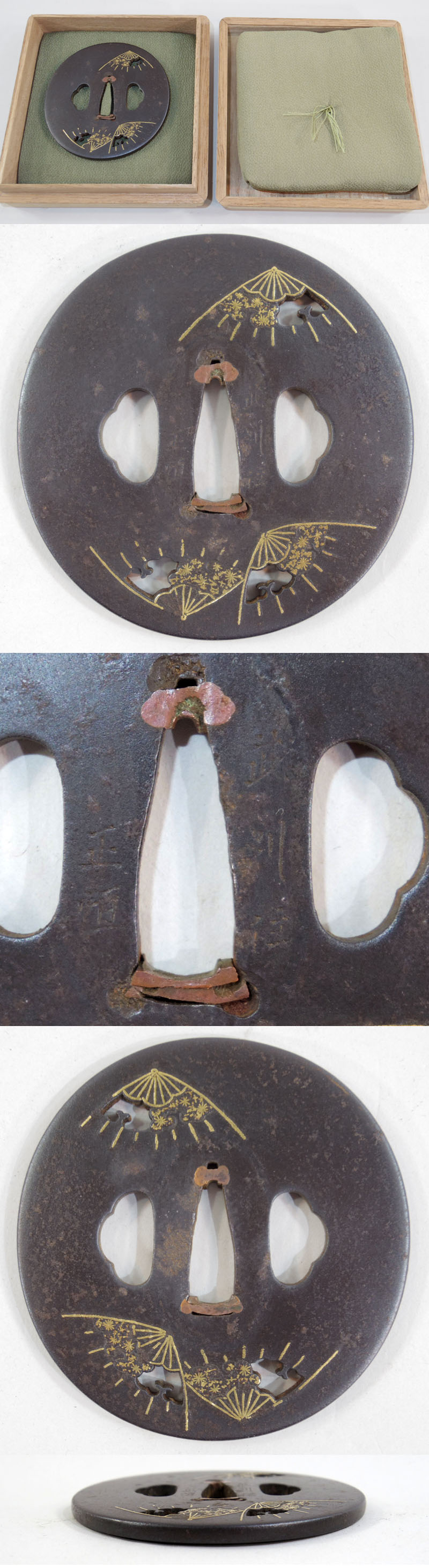 破扇散図鍔　銘　武州住正恒（武州伊藤派） Picture of parts