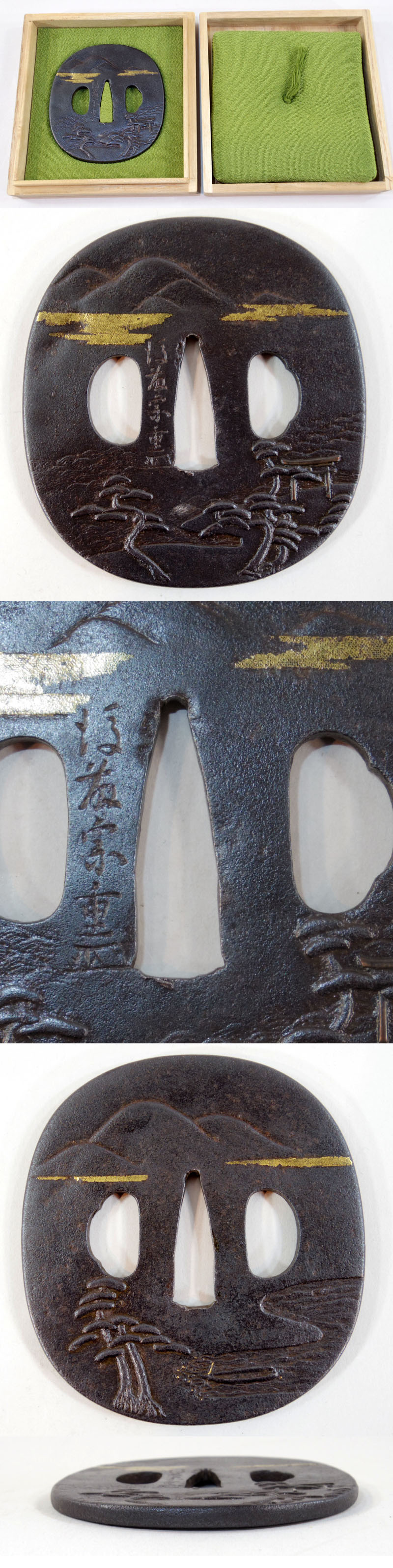 住吉図鍔　後藤宗重（花押） Picture of parts