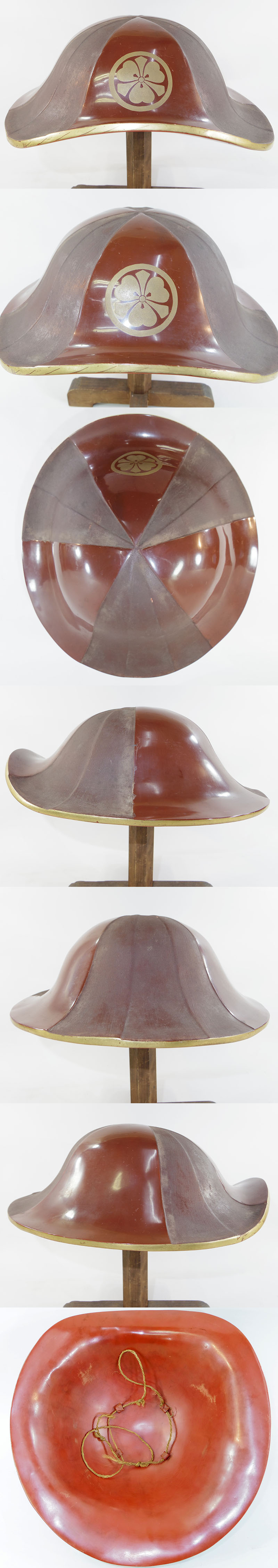 陣笠　丸に離剣片喰紋 Picture of parts