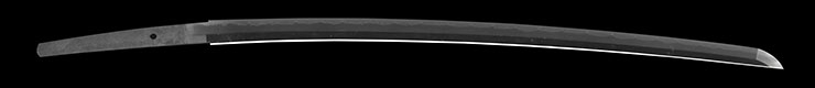 katana [tokyo hazawa_ni_oite omi_no_suke minamoto taneaki kore o tsukuru TAISHO 1] (horii taneaki) Picture of blade