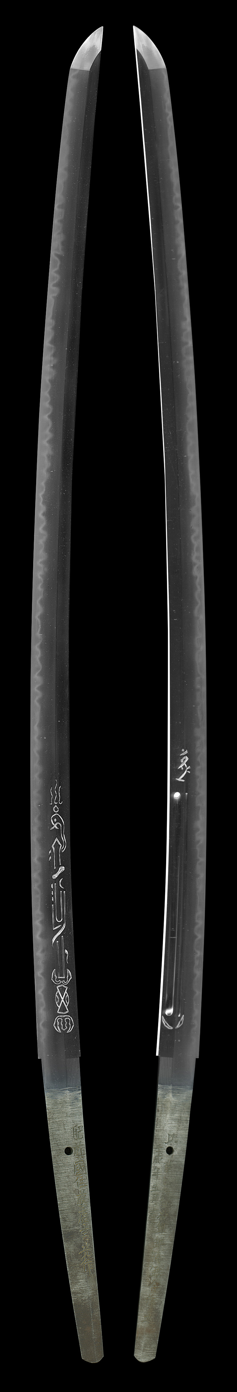 刀　肥前国住吉光作　　以妻ヒロ自治鉄卸精鍛合作之 壬戌年五月吉日Picture of whole