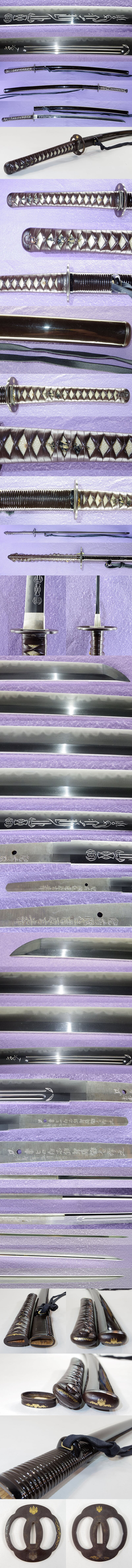 刀　肥前国住吉光作　　以妻ヒロ自治鉄卸精鍛合作之 壬戌年五月吉日 Picture of parts