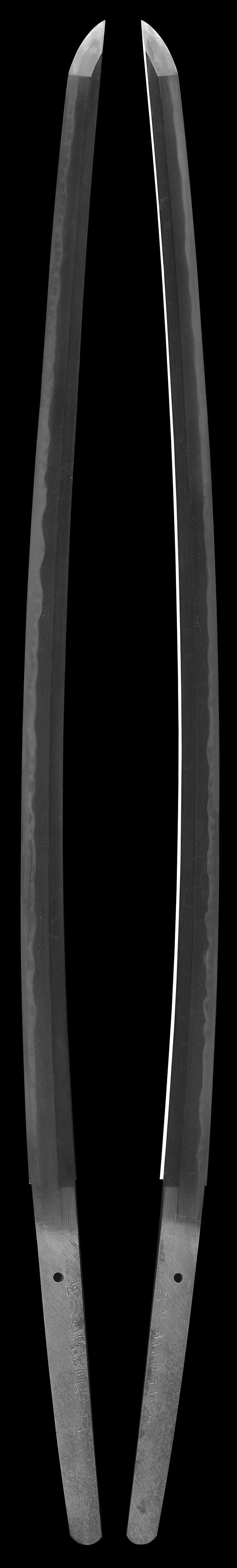 刀 阿州住源範国作(花押) (田中昇) 昭和五十一年十一月日Picture of whole