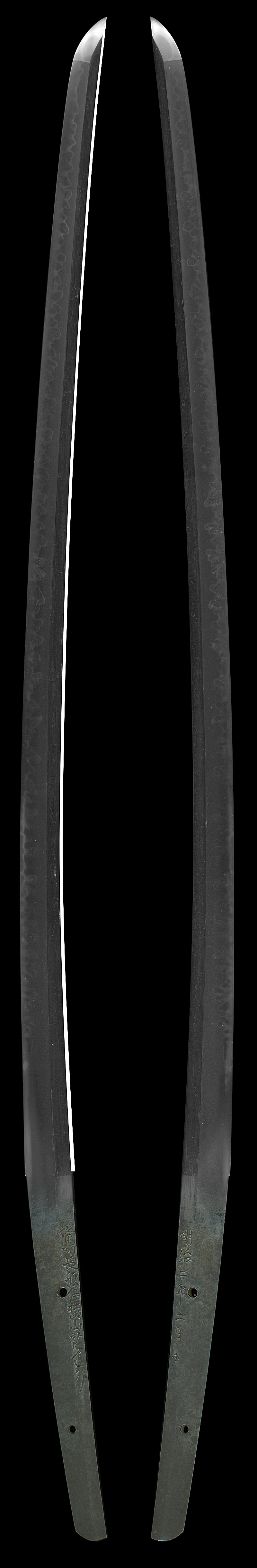 刀 備州長船住横山祐包作 (初代) (新々刀上作) 明治二年二月日Picture of whole