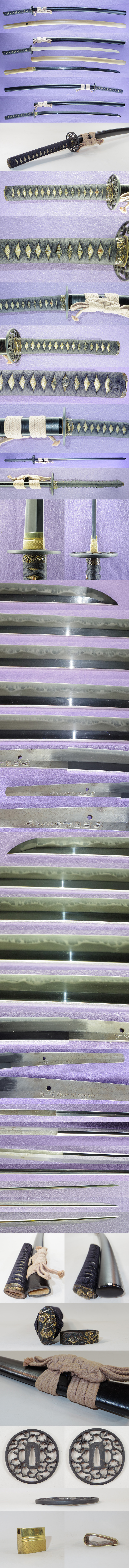 刀　備前国長船崇光作　　　平成五年三月吉日 Picture of parts