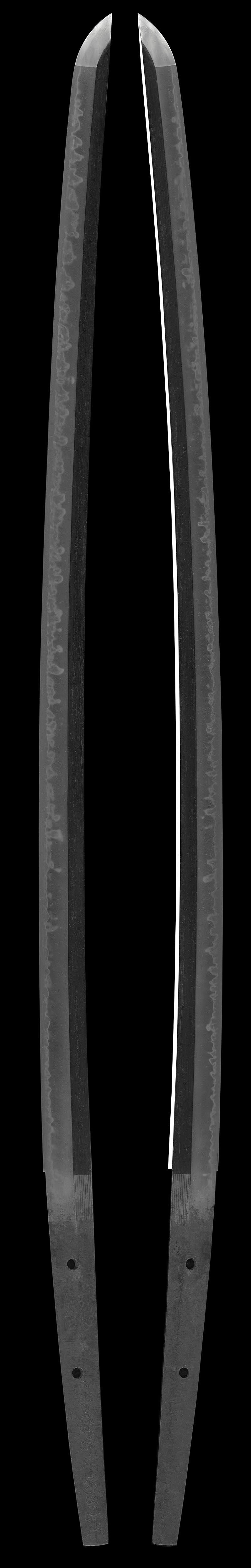 刀　(菊紋)日置越前守源宗弘　(日置光平の弟) (新刀上作) (良業物)Picture of whole