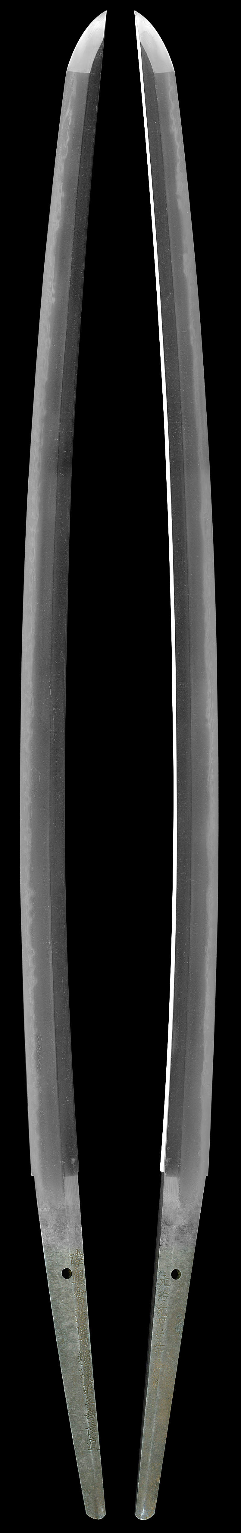 刀 陸奥会藩臣刀鍛冶棟梁三善長道 (八代三善長道) (新々刀 上作) 元治元甲子年八月日Picture of whole