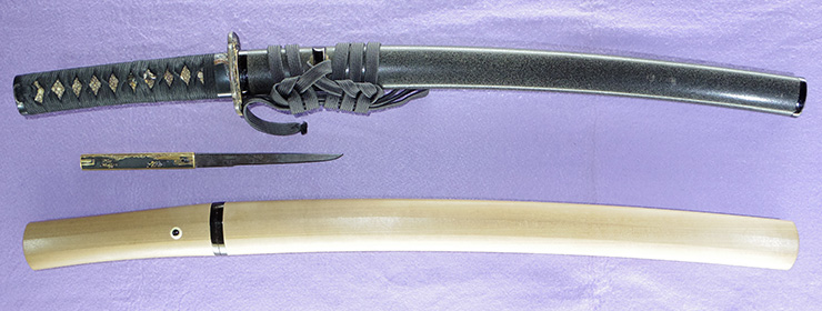 wakizashi [sesshu_ju fujiwara sukehiro]  (1 generation soboro sukehiro) (sintou joujou-saku) (saijo oh wazamono) Picture of SAYA