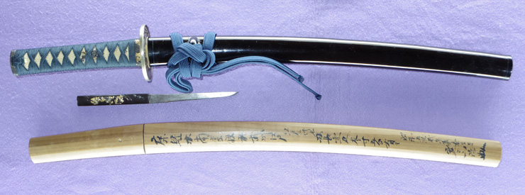 wakizashi [yasutsugu nanban tetsuo motte] (edo 3 generation) (sintou jou-saku)　　　　　[bushu edo_ni oite koreo tsukuro] Picture of SAYA