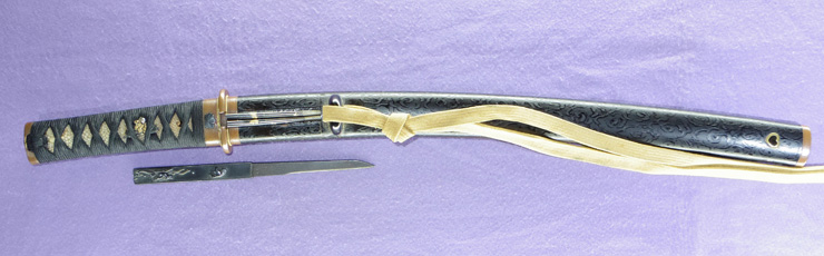 wakizashi [shigehide KOKA 3] (hayashi shigehide) (hizen) (Disciple of Taikei Naotane) (ohmura hanshi) Picture of SAYA