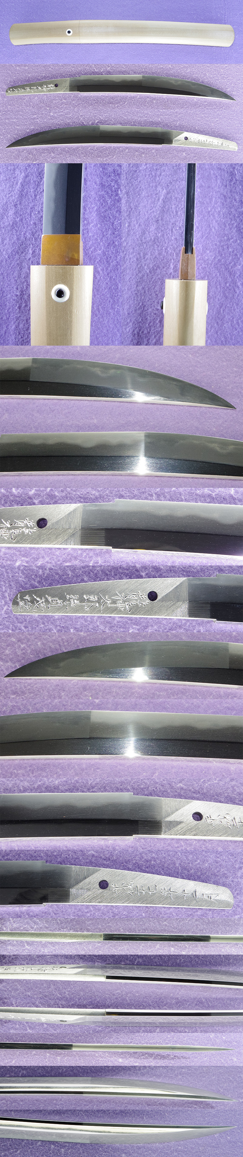 短刀　龍神太郎源貞茂　(花押) (おそらく造り)　　　平成二十七年十二月 Picture of parts