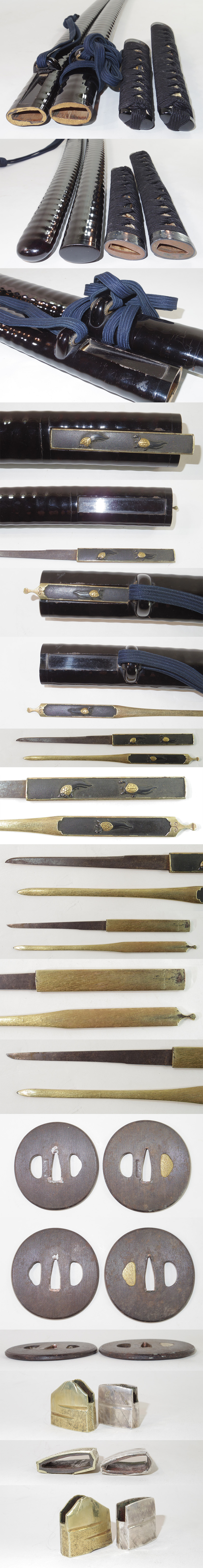 大小一腰大 刀　(折返銘)備前[国] (以下切) (末備前)小 脇差　相州住広正　　(四代)　　　   文明三年二月日 Picture of parts 2