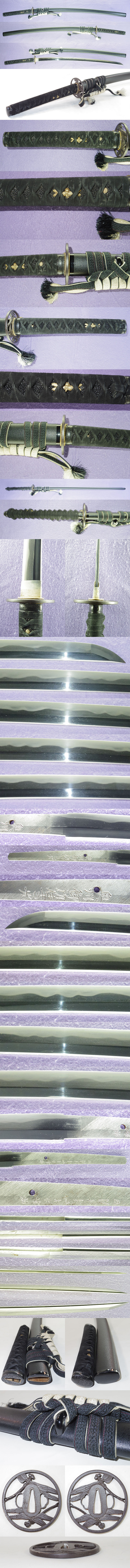 刀　奥州御所住吉光 (安本吉光)　　昭和五十四年十月日 Picture of parts