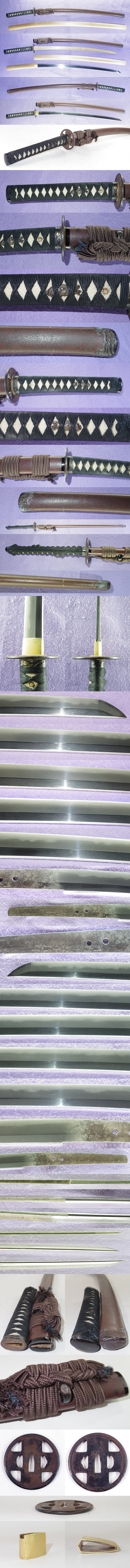 刀　河内守源本行作 (松葉本行) (業物) Picture of parts