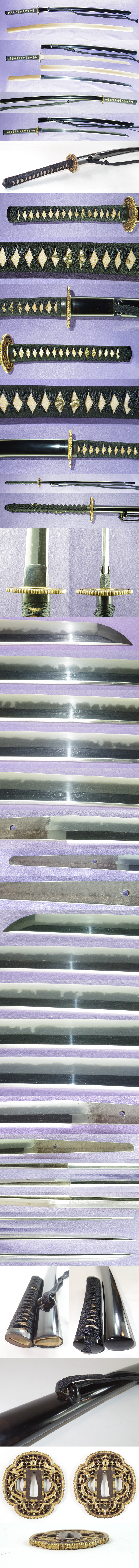 刀　武州住泰守久 (石堂守久) (秦東蓮) (業物) Picture of parts