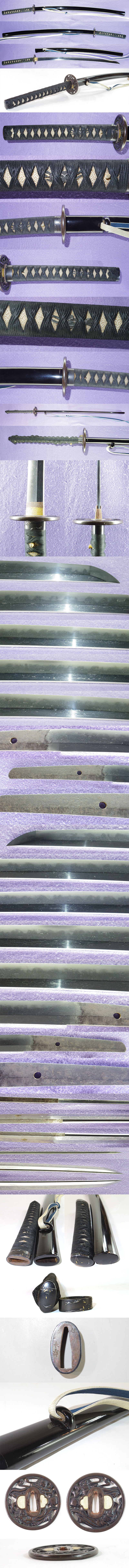 刀　備前国住長船祐定　　天正十年八月日　(切付銘)一ノ胴 Picture of parts