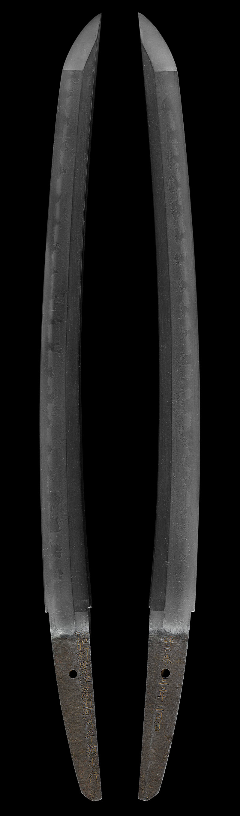 脇差　於肥州唐津高田河内守源本行 (松葉本行) (業物)　　　宝永三年二月日Picture of whole