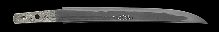 tantou [minamoto akihira] (miyairi akihira) (miyairi yukihira) (ningen kokuho Living national treasures) Picture of blade