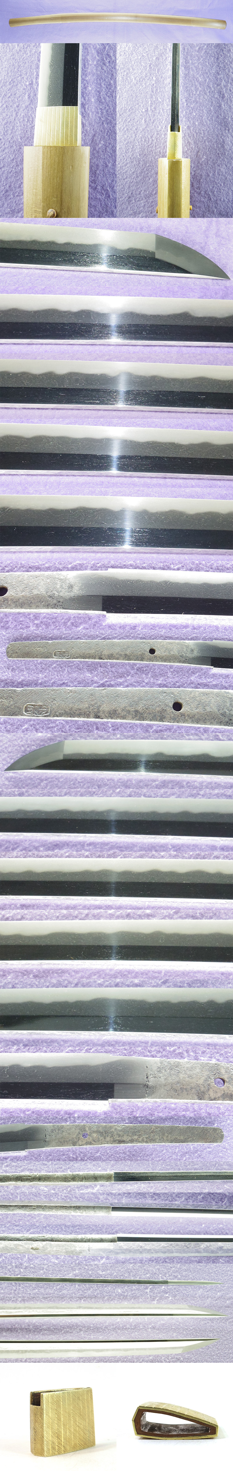 刀　作陽幕下士細川主税佐正義(刻印) (主税介正義) (新々刀　上々作)　　□□□□仲春 Picture of parts