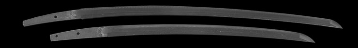 dai shou hitokoshi (long and short set) dai katana (Mumei No signature)shou wakizashi (Mumei No signature) Picture of blade