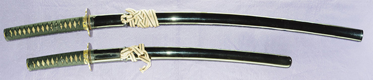 dai shou hitokoshi (long and short set) dai katana (Mumei No signature)shou wakizashi (Mumei No signature) Picture of SAYA