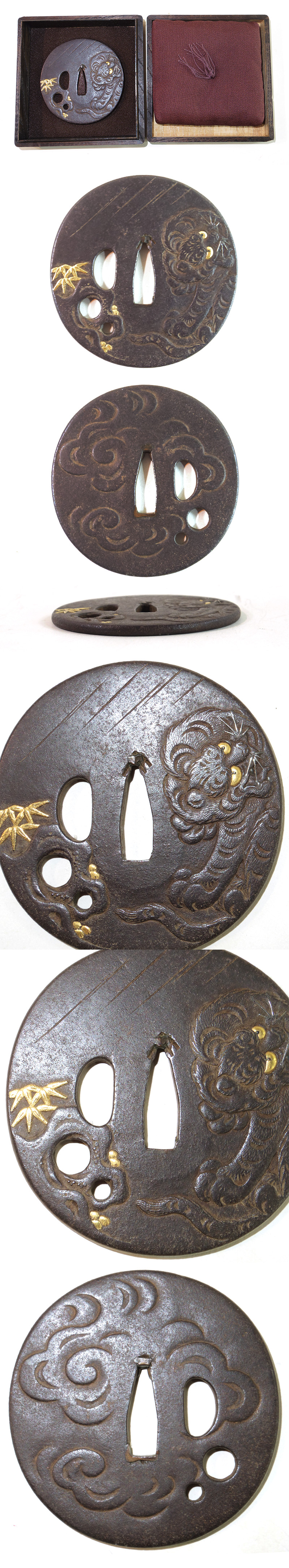 猛虎図鍔　無銘　伝赤文 Picture of parts